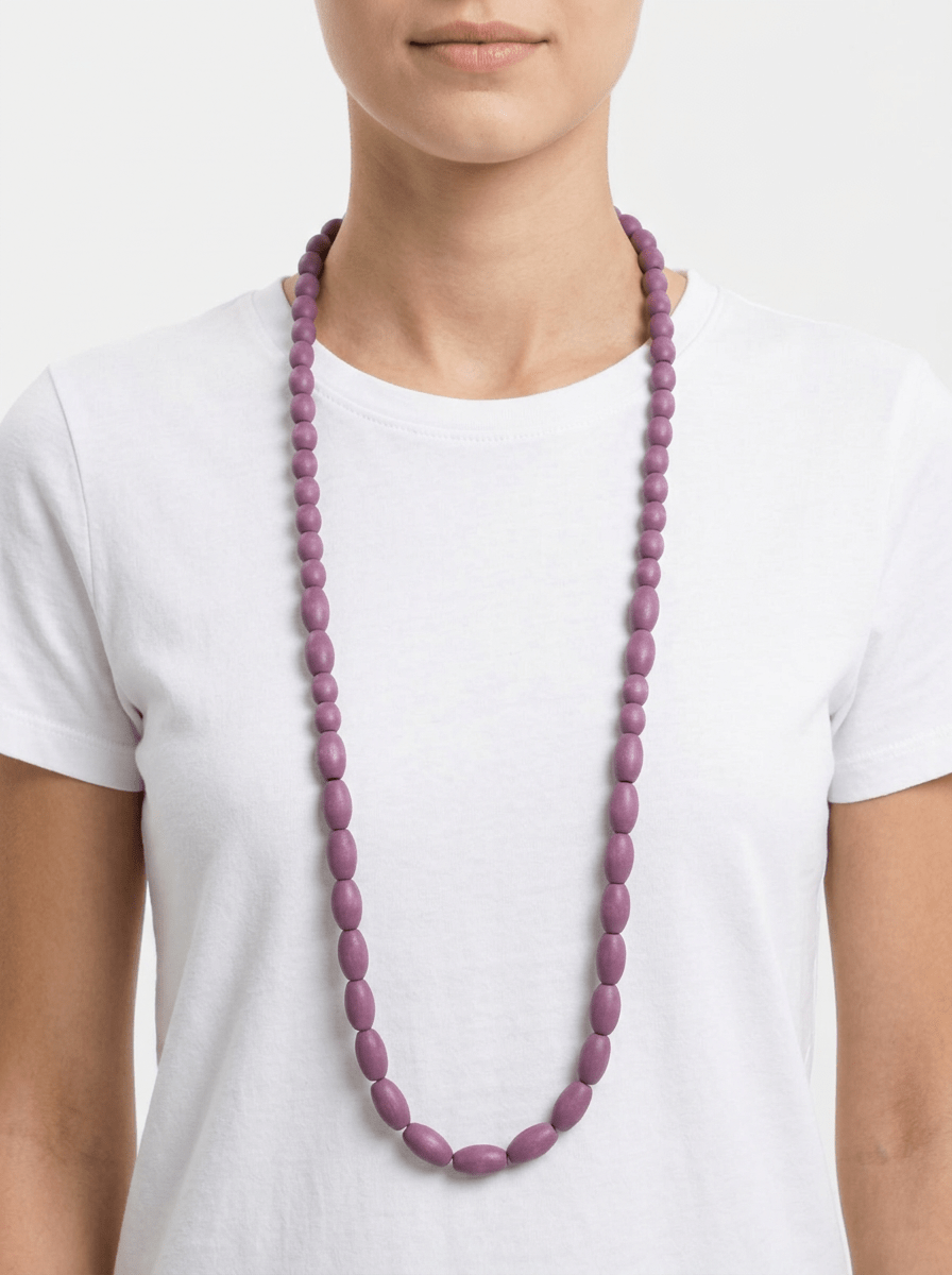 Collier Long Batik Niu Kayu