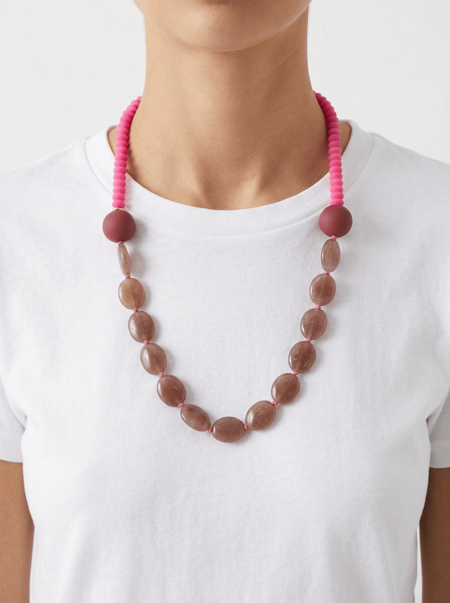 Collier Batik Orchidée Niu