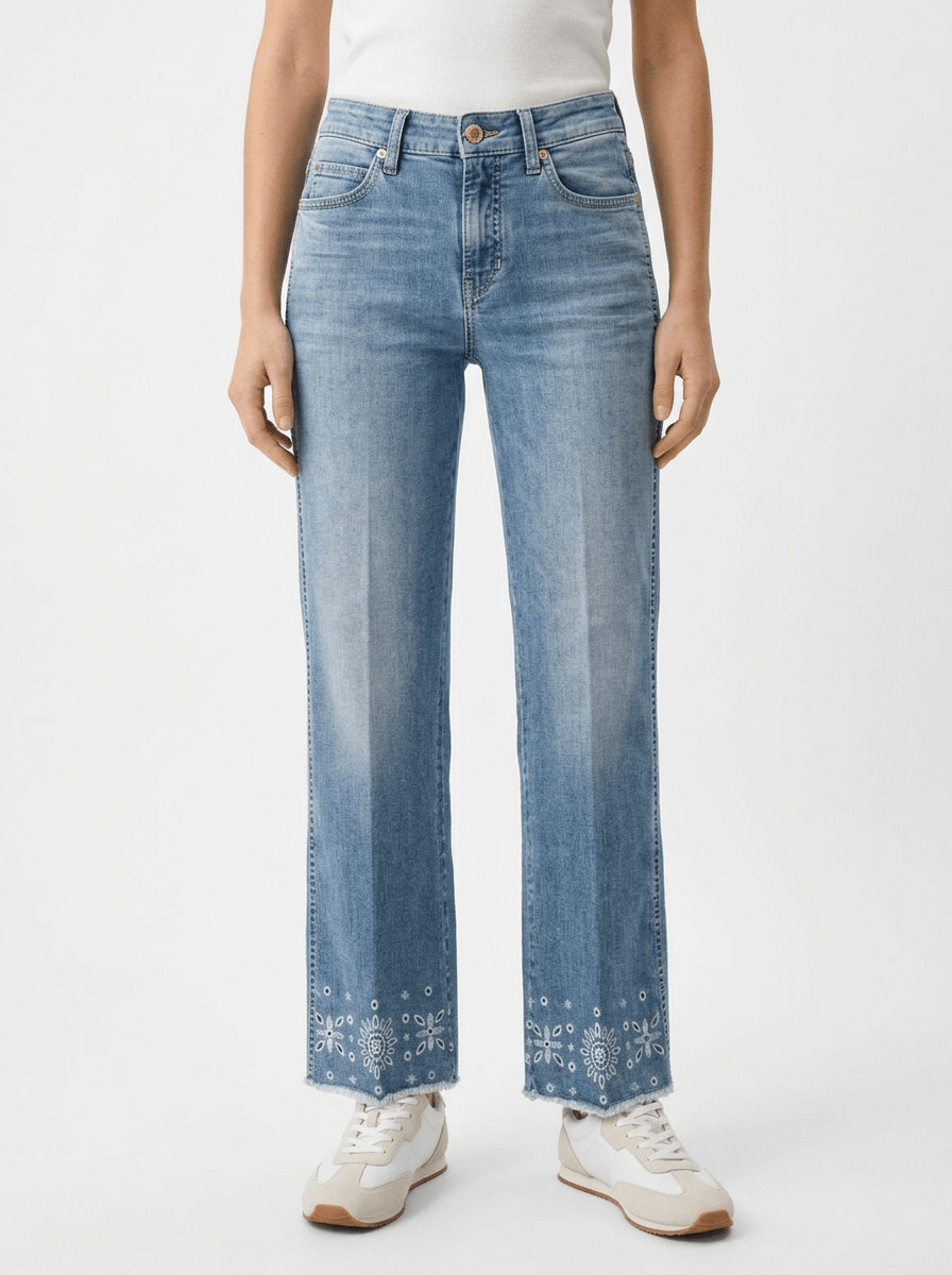 Jeans Cambio Francesca Azul Flores