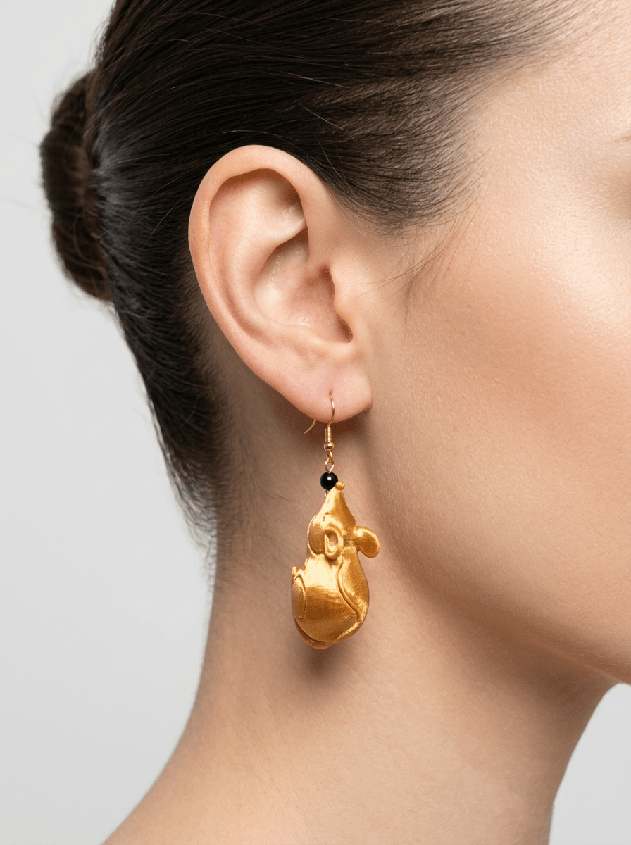 Pendientes Fabrizio Marcantelli Ratón Dorado