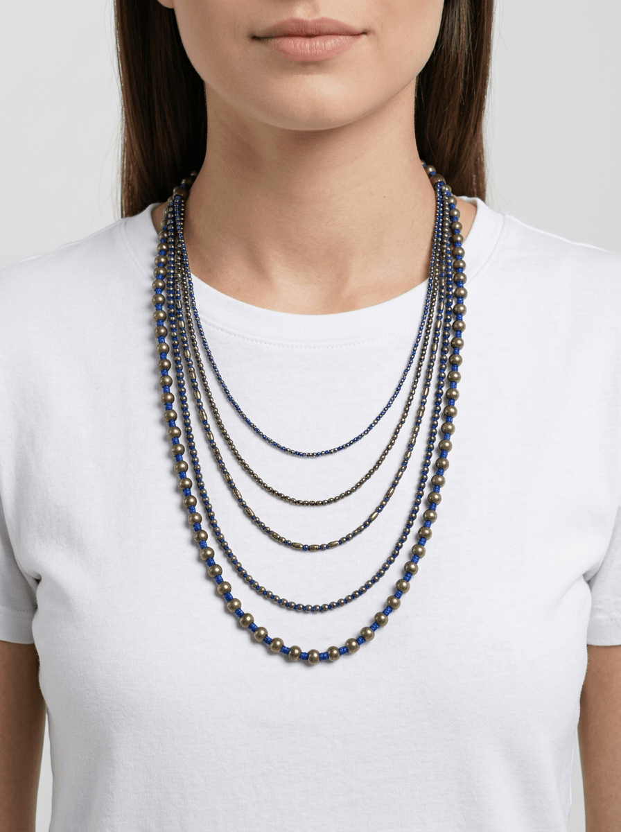 Justmine Necklace 5 Bead Strips