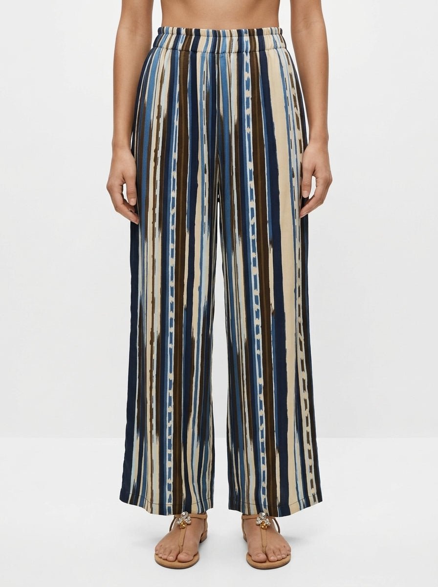 Pantalón Diega Paciano Estampado Rayas Azul