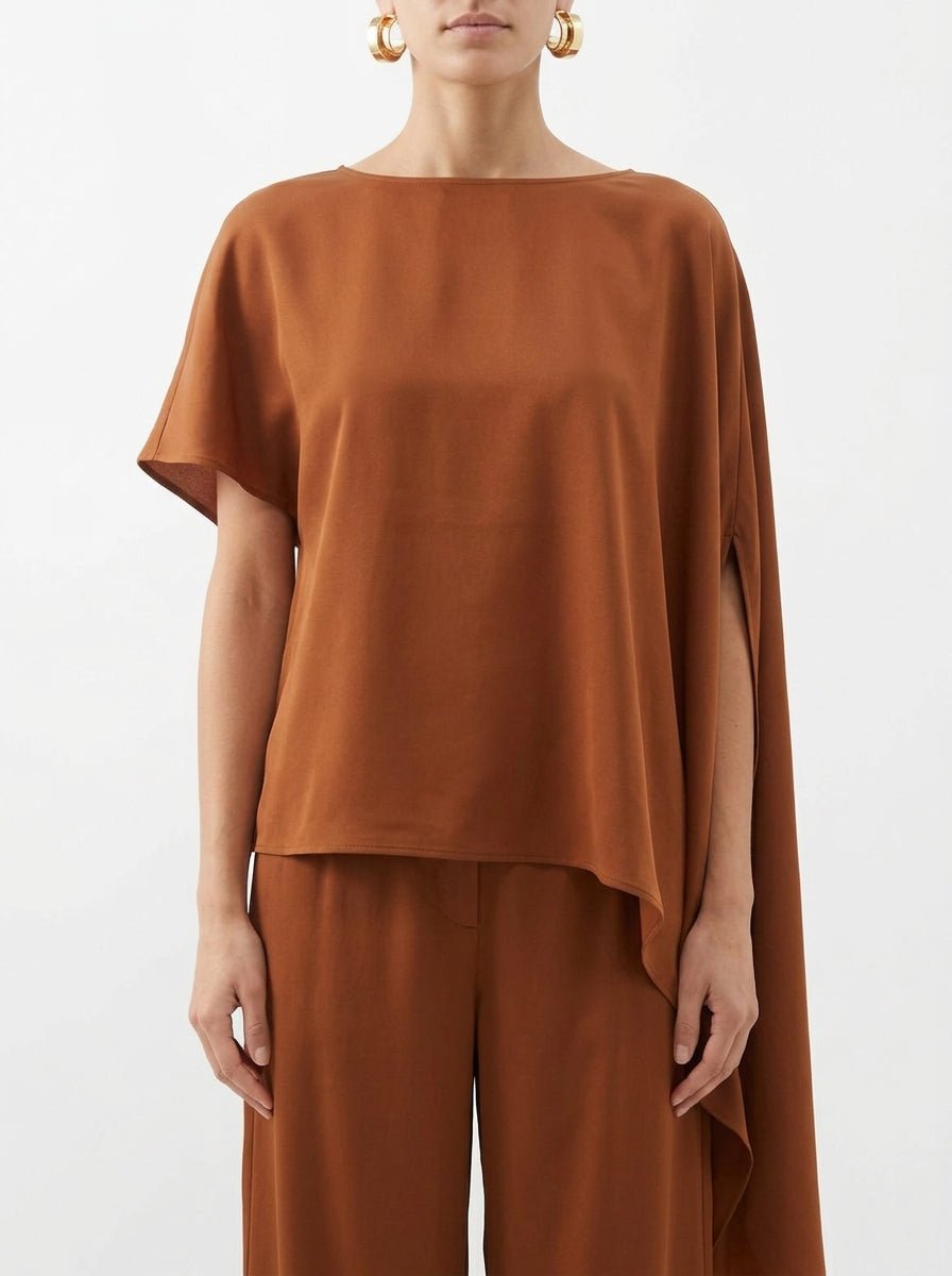 Camisa Poncho Sissi Otto Style Camel
