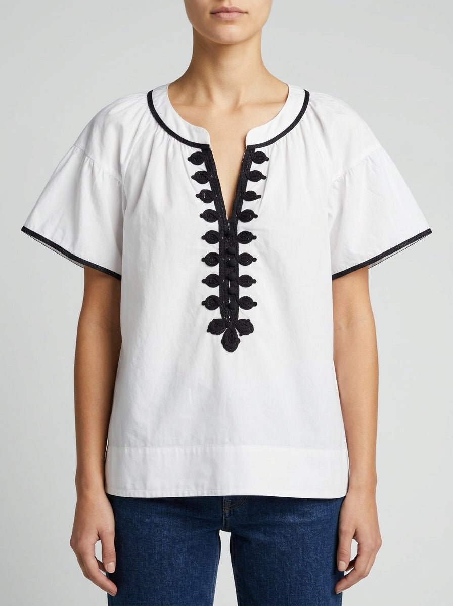 Blusa Rose And Rose Clematis Blanca