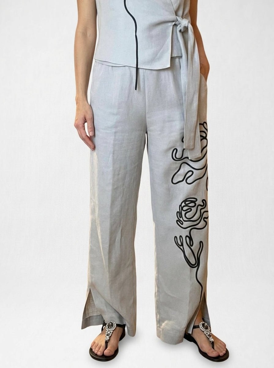 Pantaloni leggeri ricamati larghi Conti