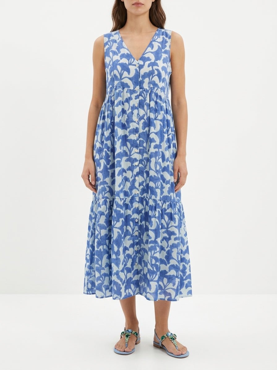 Vestido Xiwikj Chiara Flores Azul