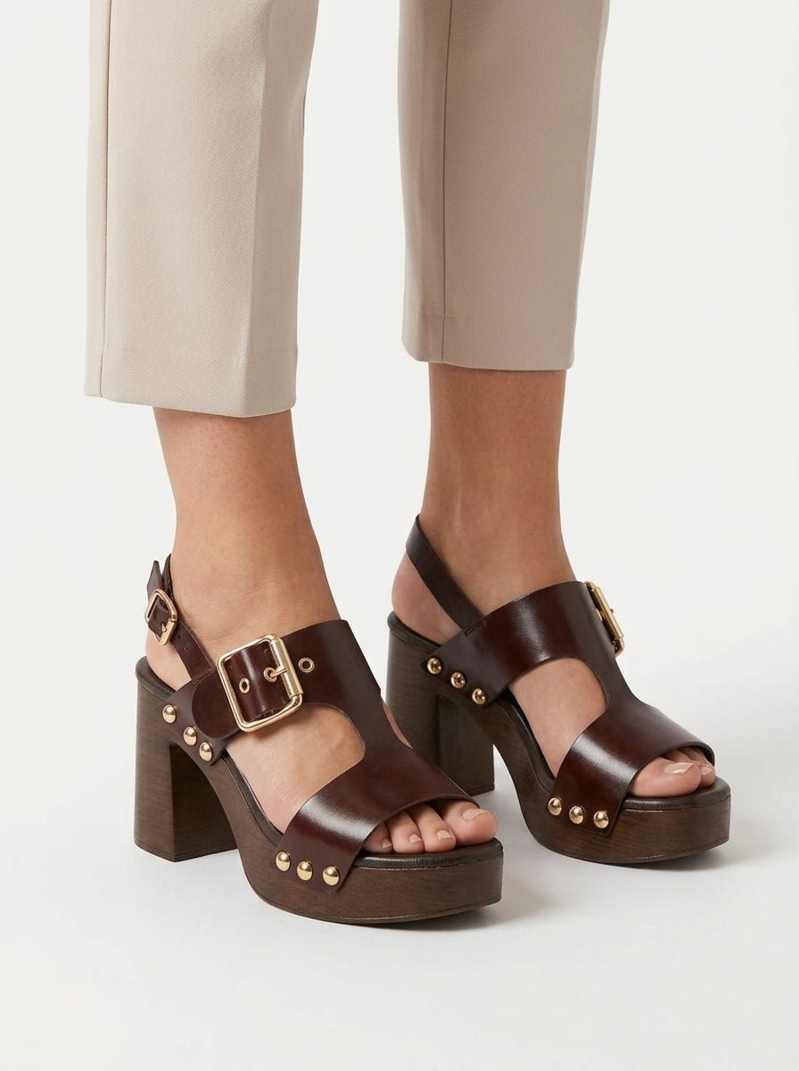 Belle Vie Vitello Brown Sandal