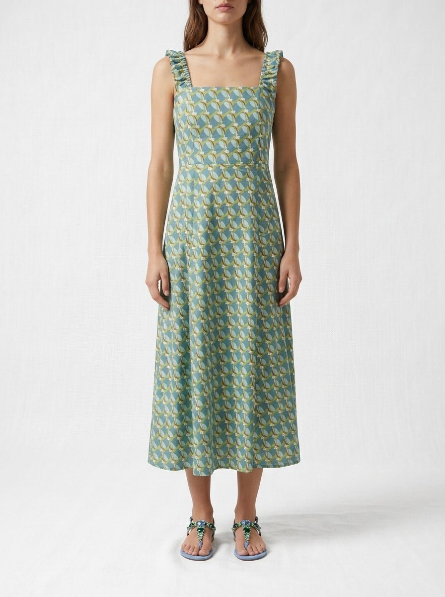 Vestido GoodMatch Estampado Circulos Azul