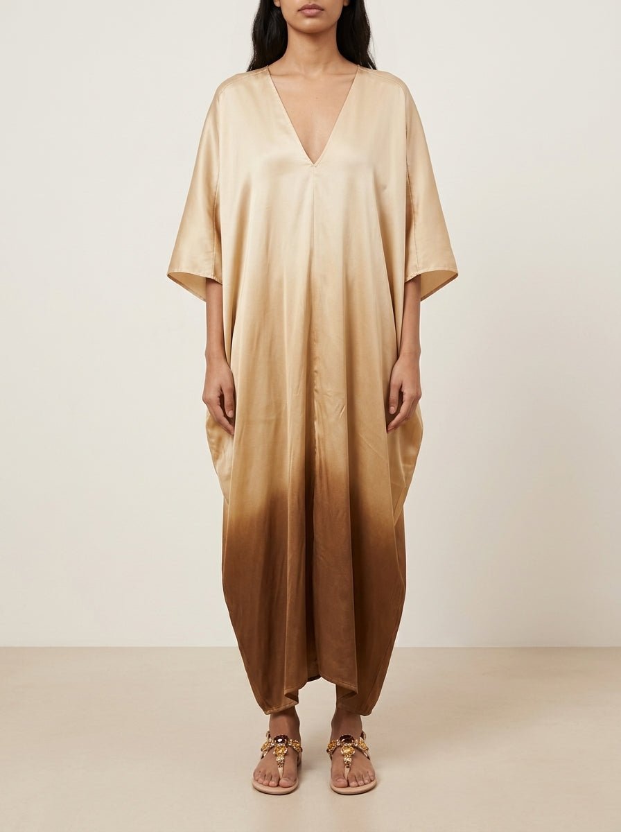 Alekai Gobi Crema Ombre Caftano