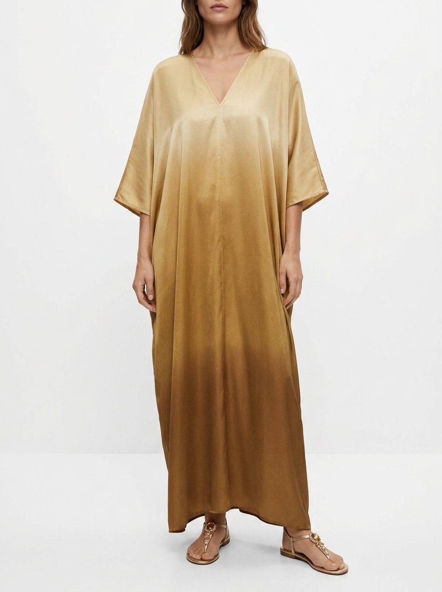 Alekai Gobi Crema Ombre Caftano
