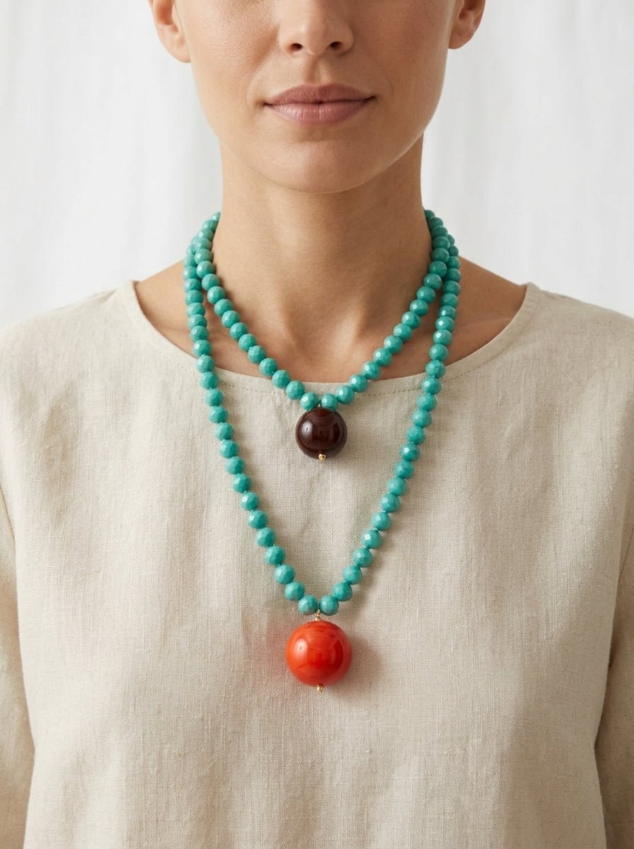 Collana Fabrizio Marcantelli con Perle e 2 Grandi Perle d'Acqua