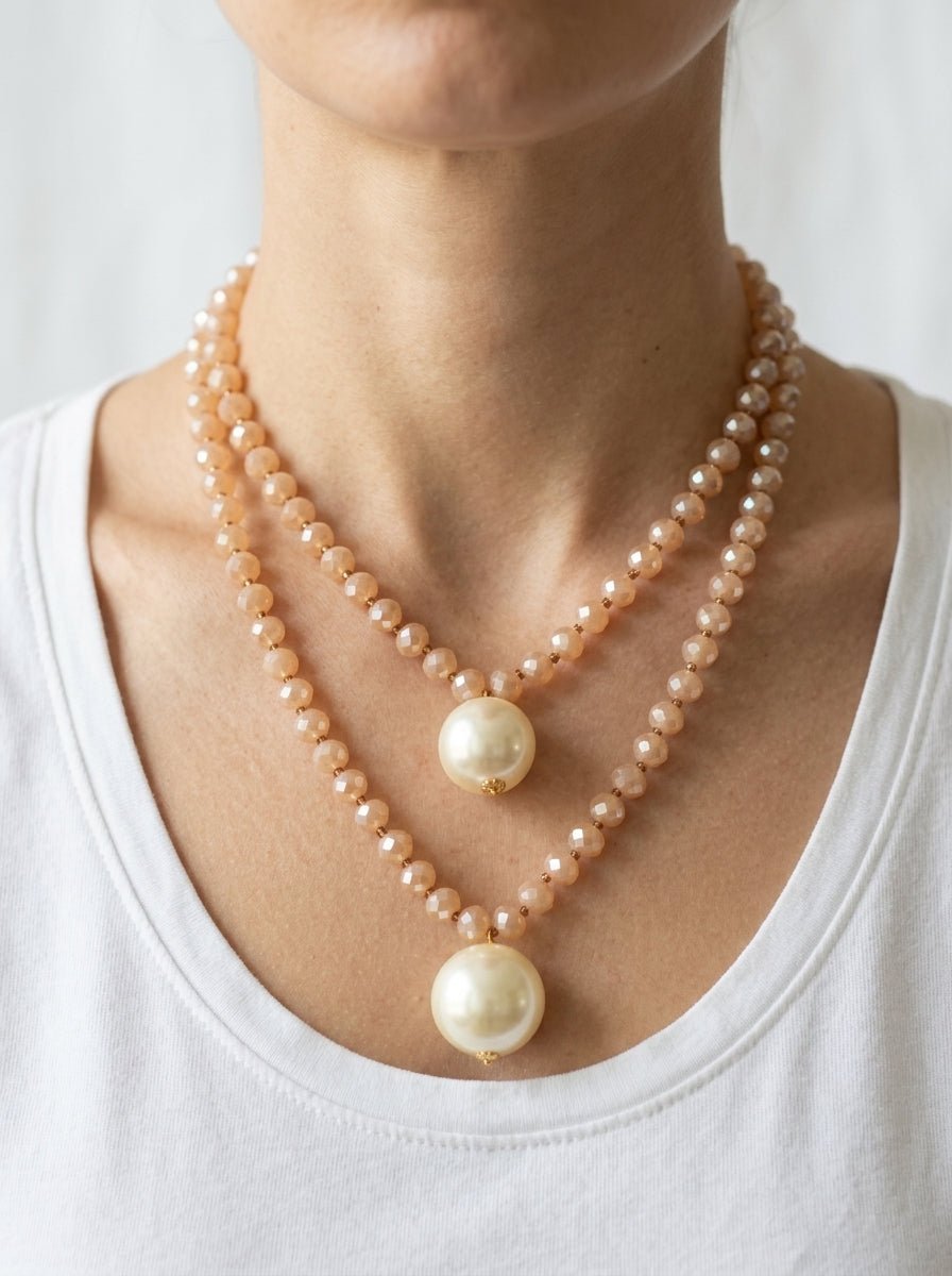 Collana Fabrizio Marcantelli con Perle e 2 Grandi Perle