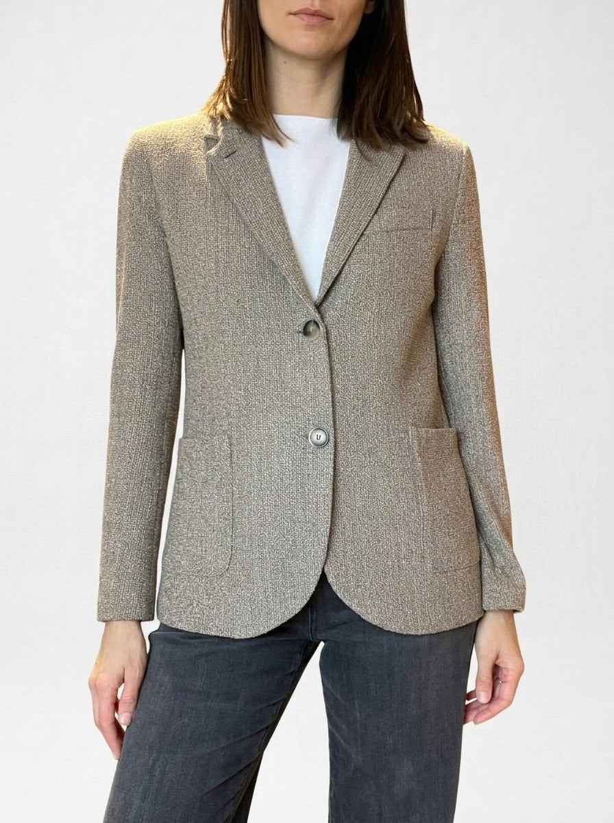 Harris Wharf London Frize Bicolor Taupe Blazer
