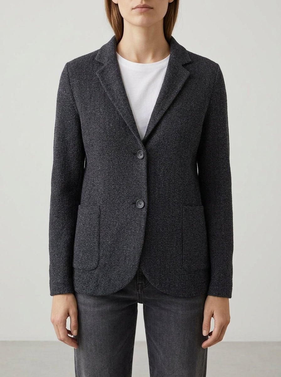 Harris Wharf London Frize Two-Tone Gray Blazer