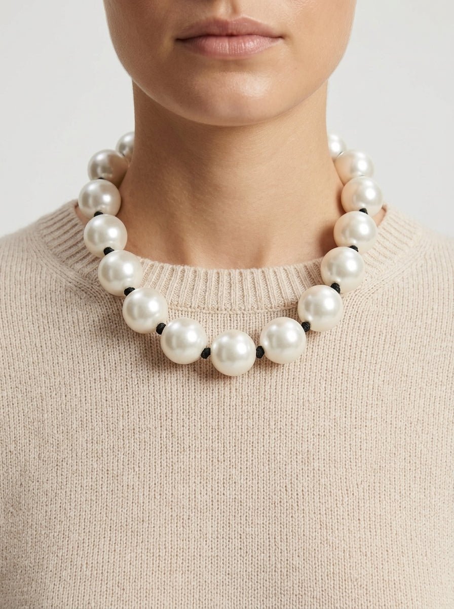 Collar Fabrizio Marcantelli Perlas Gordas Cortos