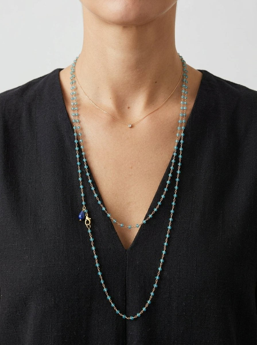 Collar Fabrizio Marcantelli Fino Azul Doble