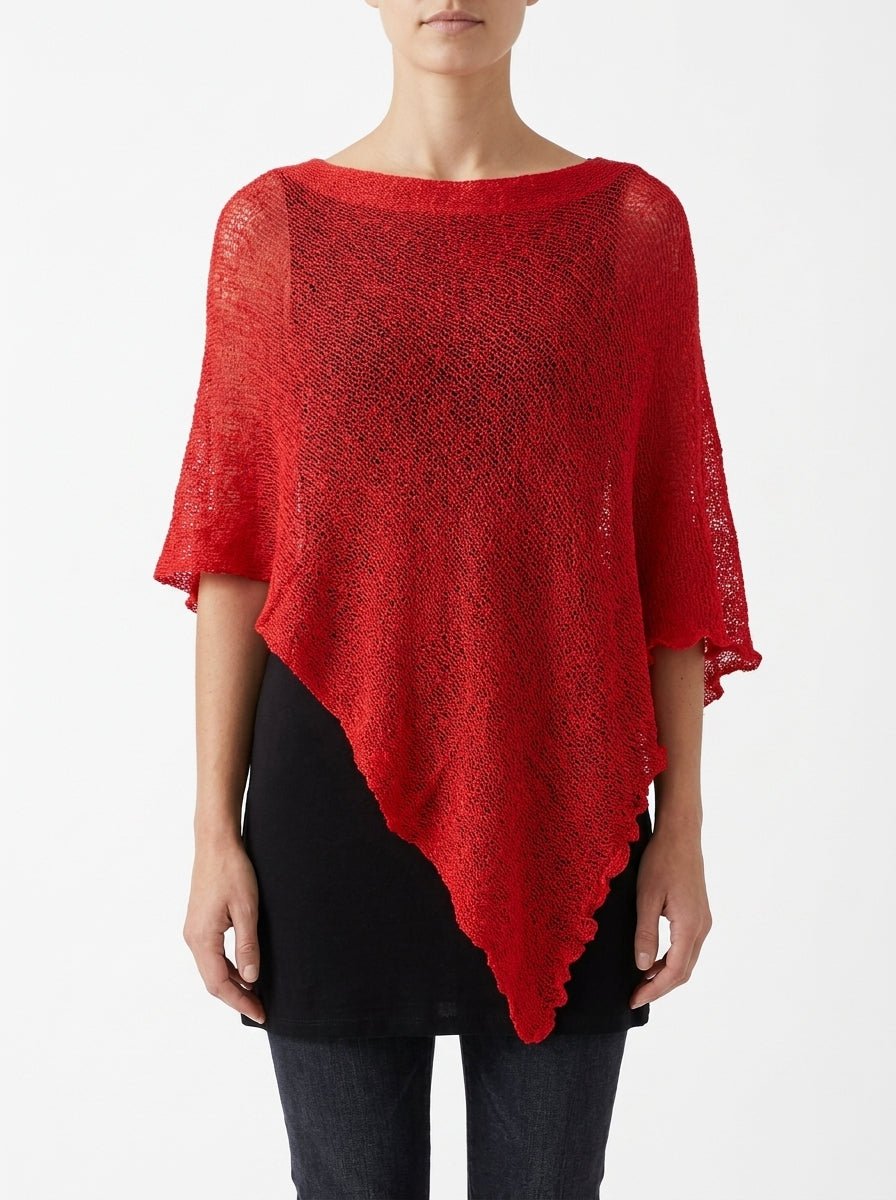 Poncho Il Baco Da Seta Rouge