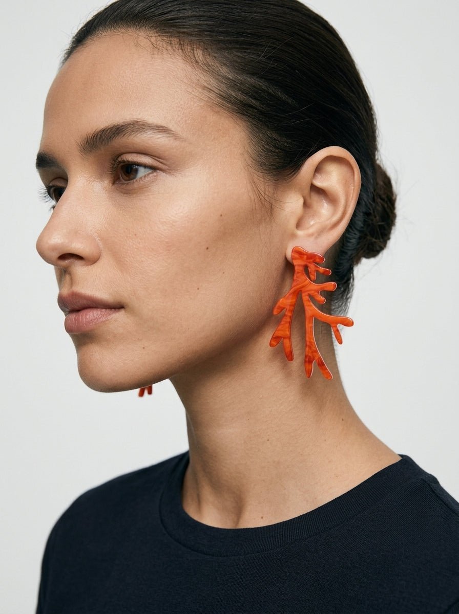 Pendientes Il Baco Da Seta Coral