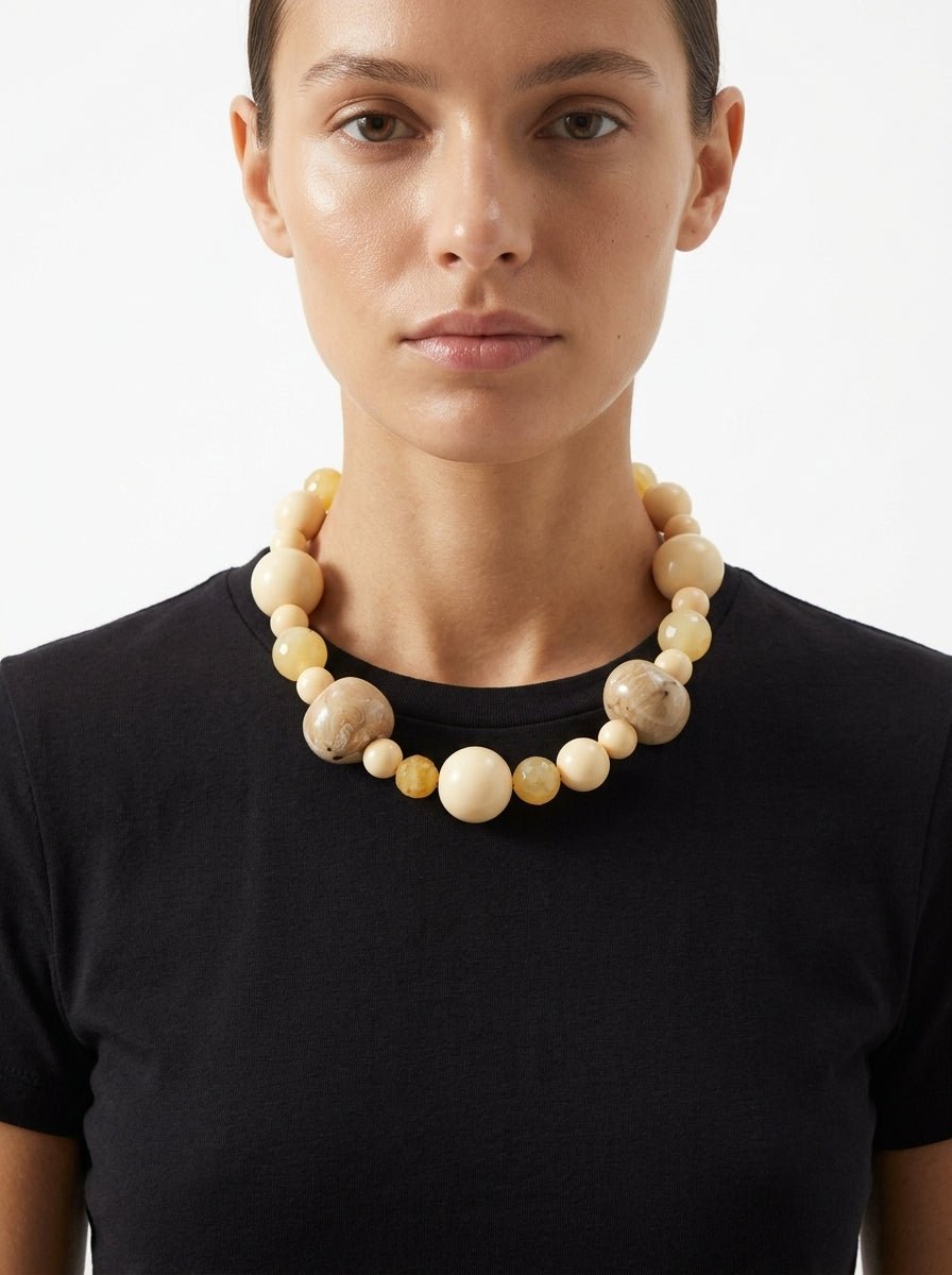 Collar Fabrizio Marcantelli Bolas Crudo
