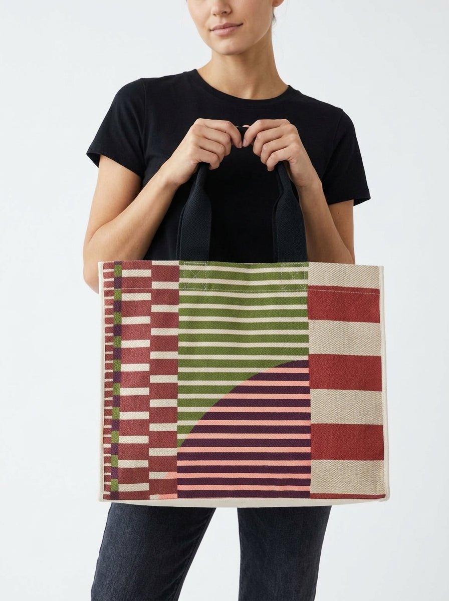 Striped Jute Mapoésie Bag