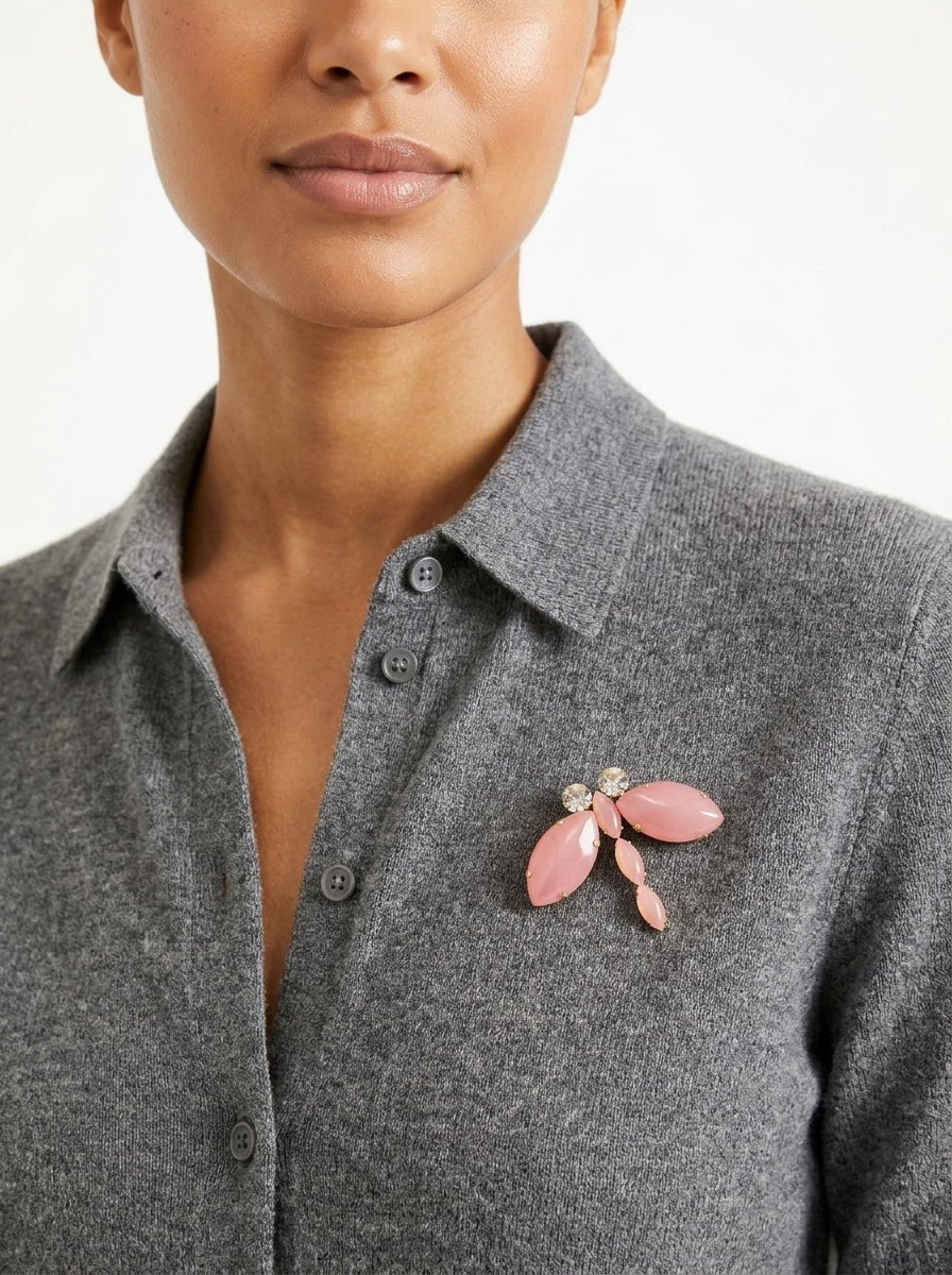 Broche Unique Libelula Rosa