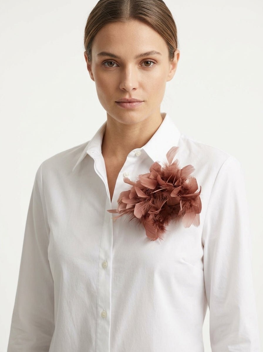 Broche Il Baco Da Seta Petites plumes nues