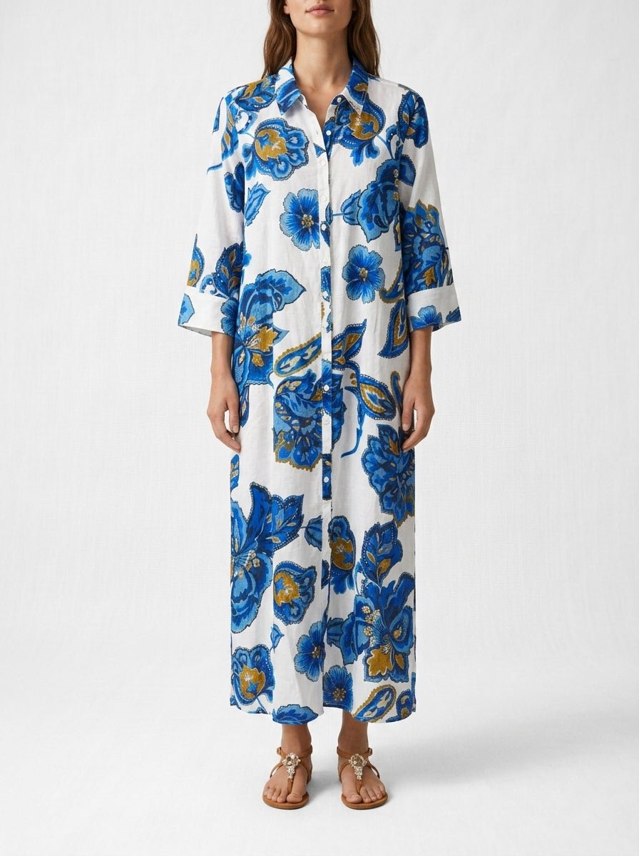 Vestido One Season Daisy Broome Azul Flores