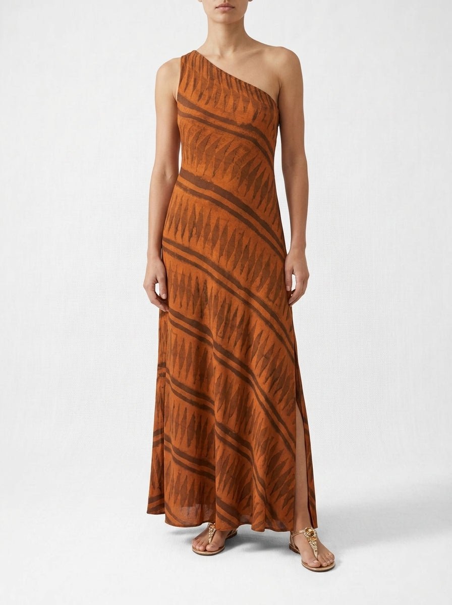 Vestido Alekai Giza Red Earth Zebra