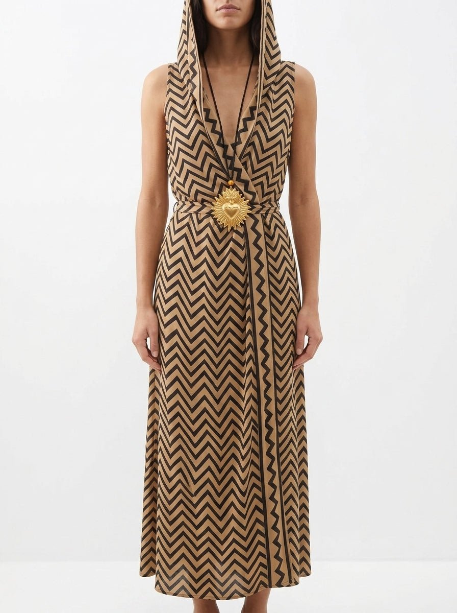 Alekai Azumi Zig Zag Beige Kimono