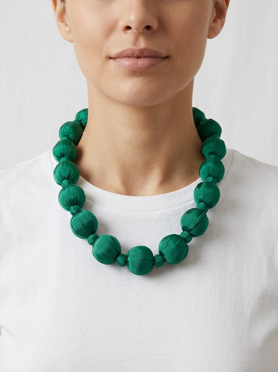 Collar Il Baco Da Seta Linh Verde Botella