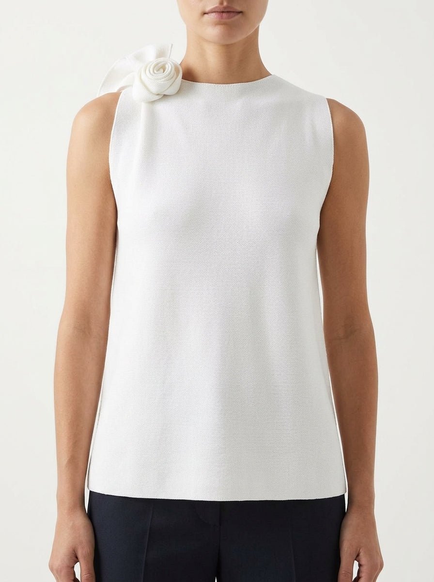 Conti Light Flower Knit Top