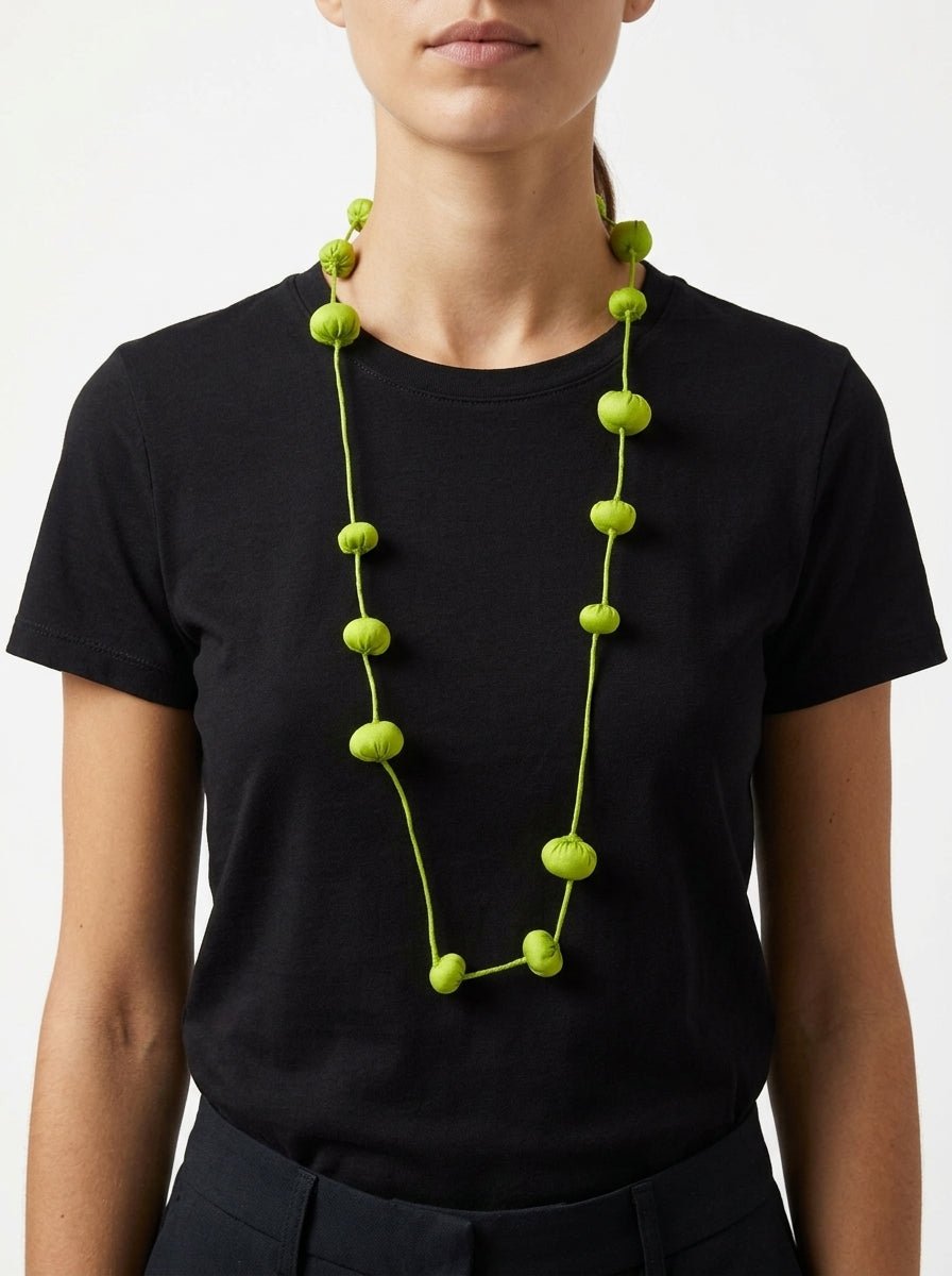 Collana Il Baco Da Seta Farina Cocoon verde