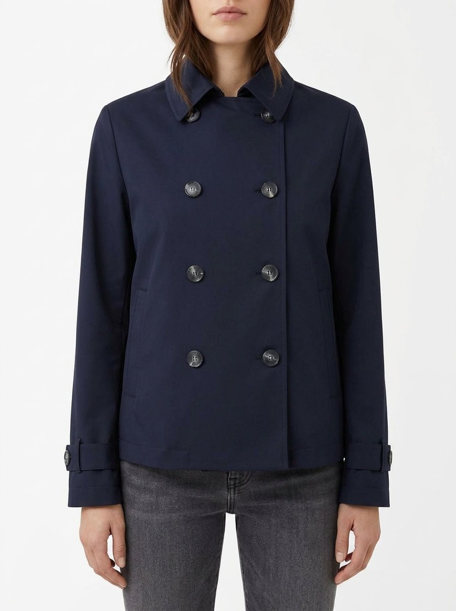 Giacca Harris Wharf London Trench Tecnica Blu Navy