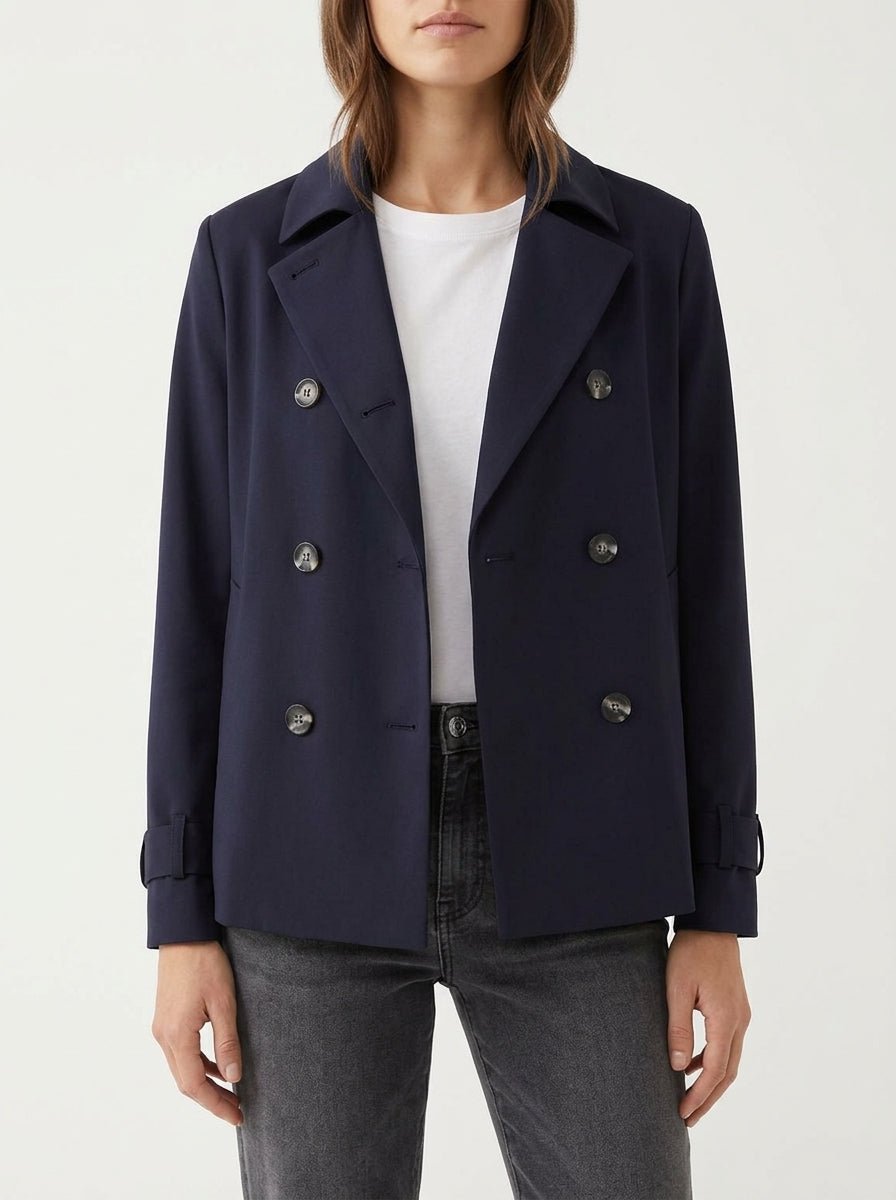 Giacca Harris Wharf London Trench Tecnica Blu Navy