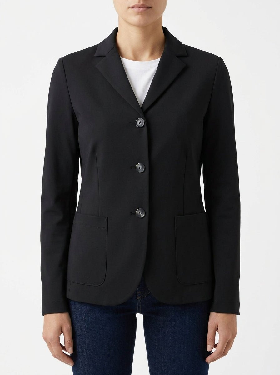 Harris Whar London Fitted Crepe Black Blazer
