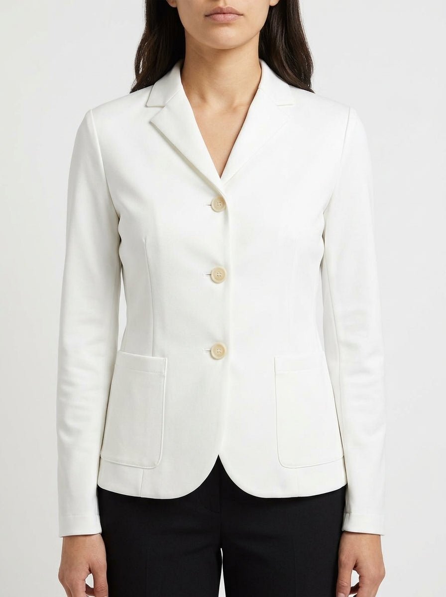 Harris Whar London Fitted Crepe White Blazer