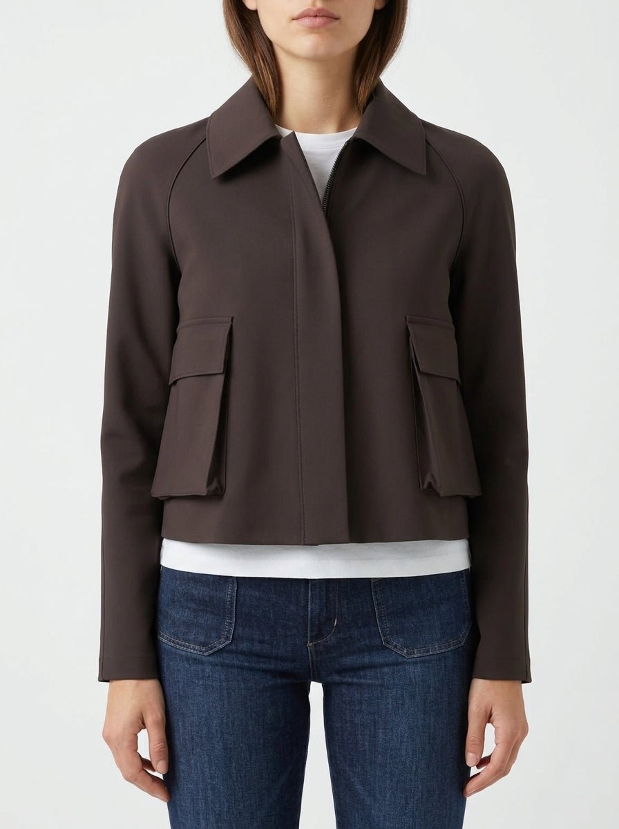 Cazadora Harris Warf London Cropped Raglan Marron