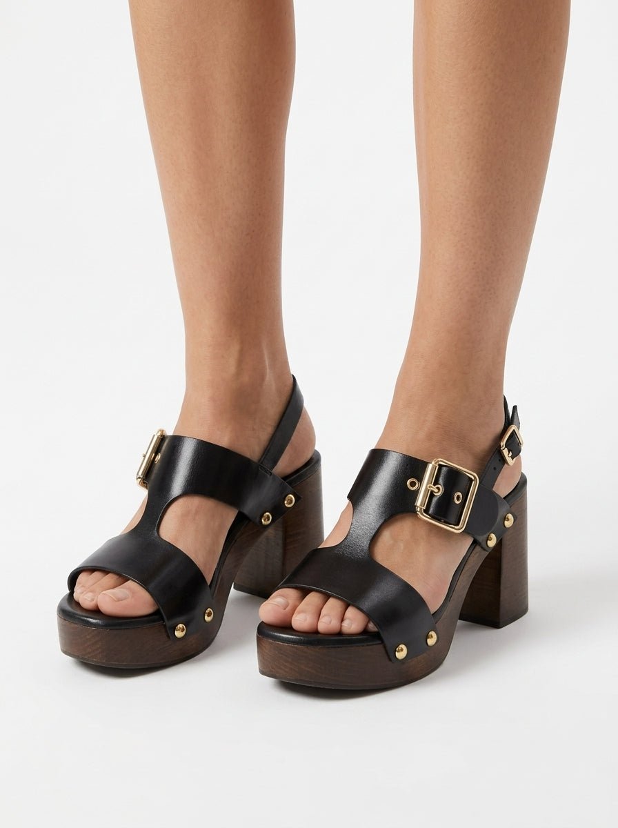 Belle Vie Via Lucca 21 Black Sandal