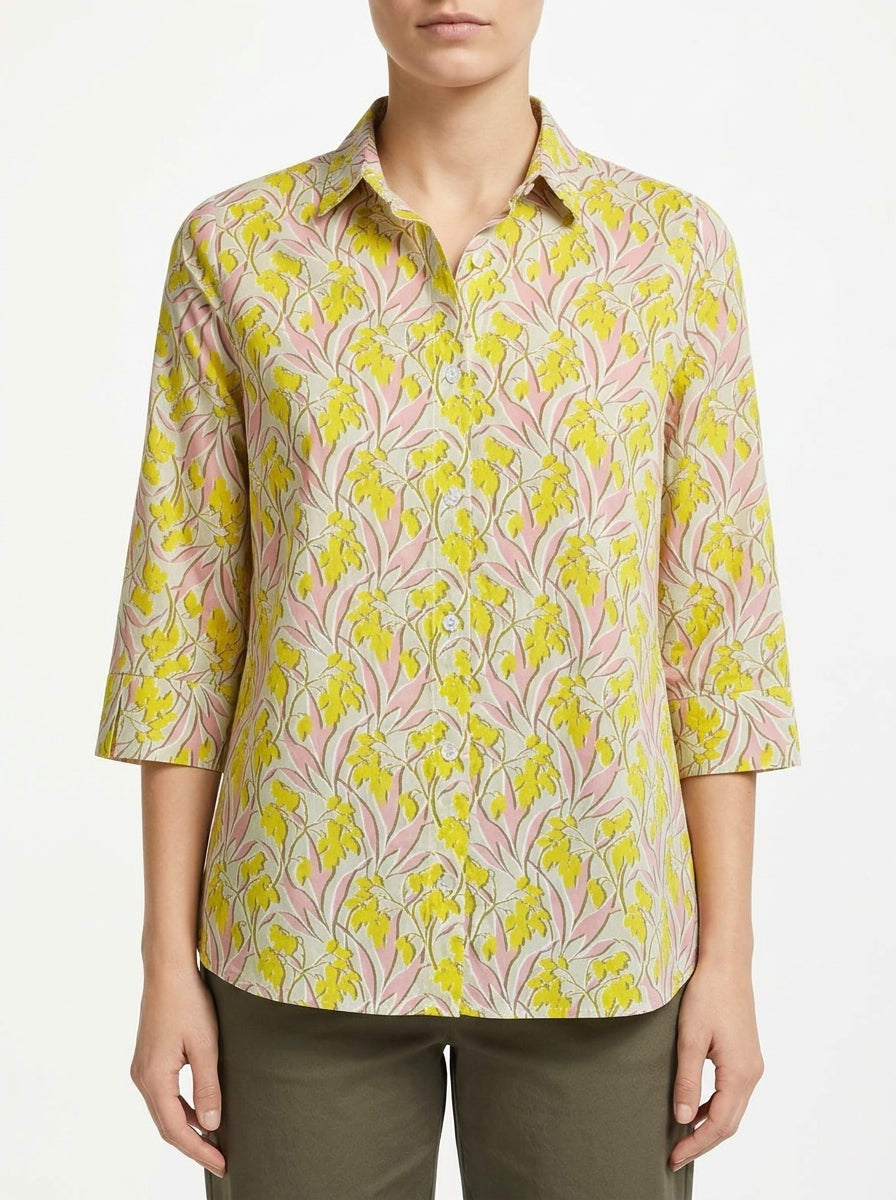 Monika Varga Fiori Camicia Verde
