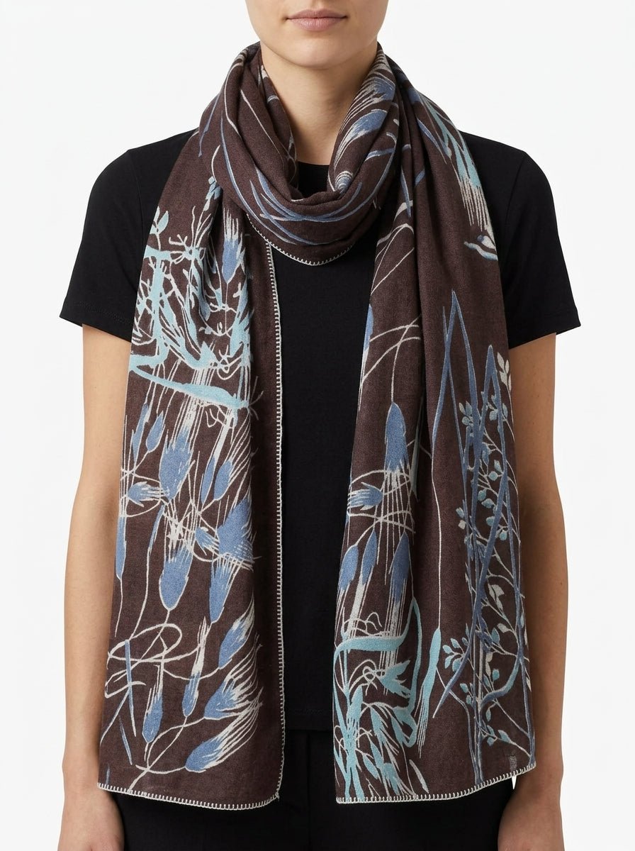 Epice Chocolate Flowers Scarf