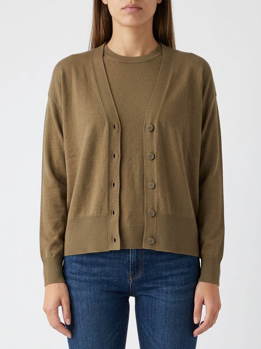 Cardigan Ct Plage Ancho Bolsillos