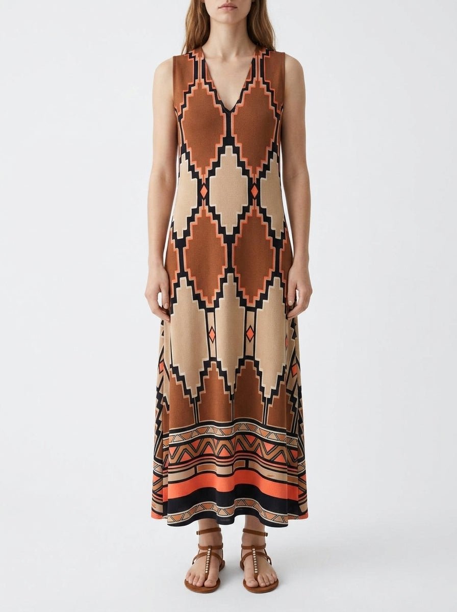 Vestido Parole Est. Riviera Marrón