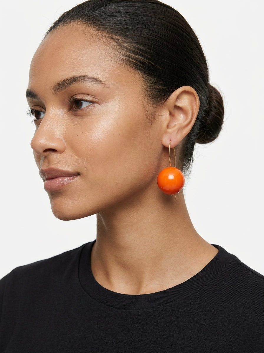 Pendientes Fabrizio Marcantelli Bola Naranja