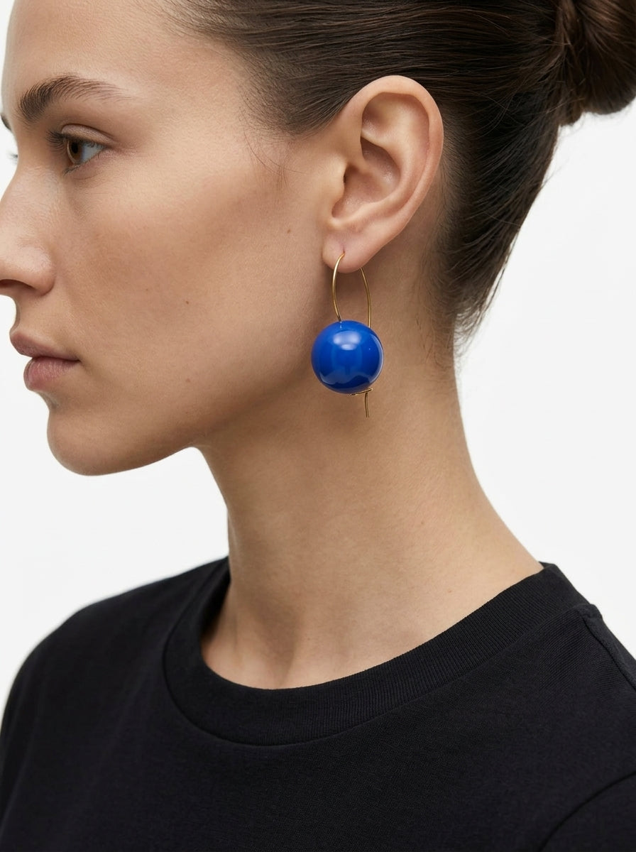 Pendientes Fabrizio Marcantelli Bola Azul