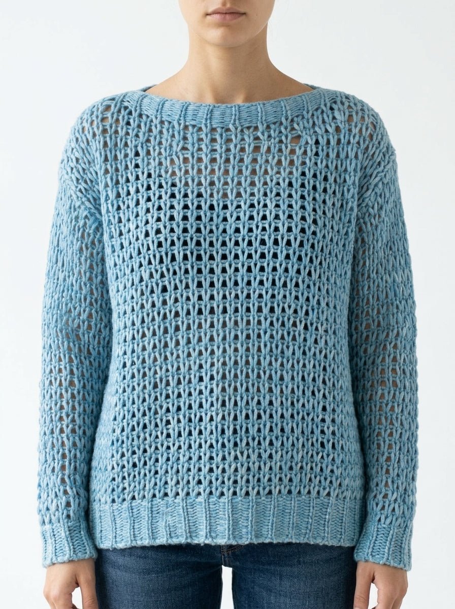 Aqua Openwork Floor Jersey