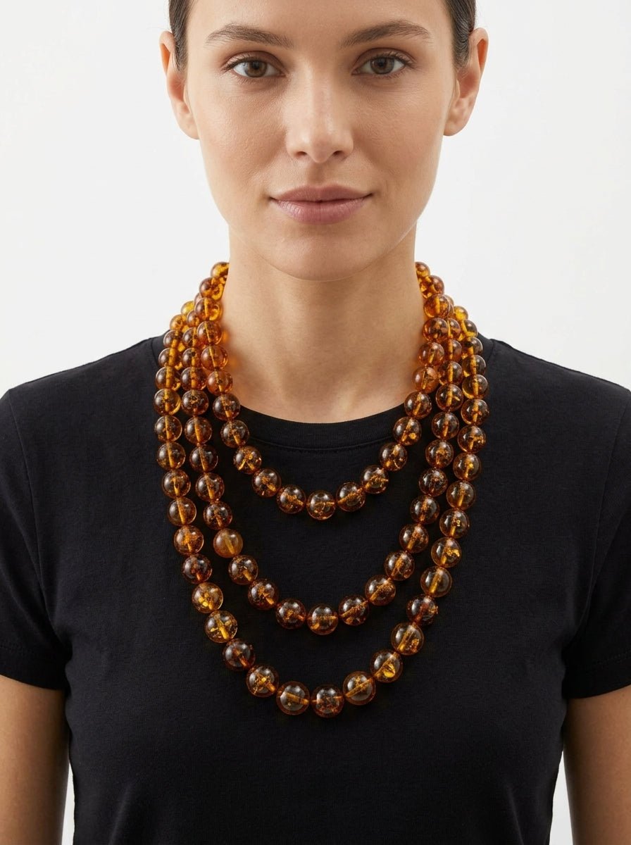 Collar Fabrizio Marcantelli Bolas Caramelo