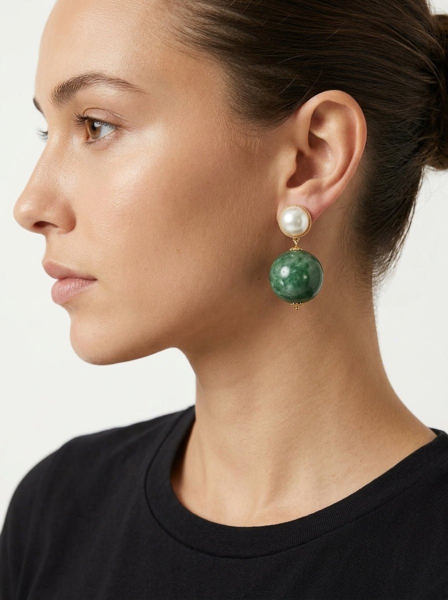 Pendientes Fabrizio Marcantelli Bola Verde P