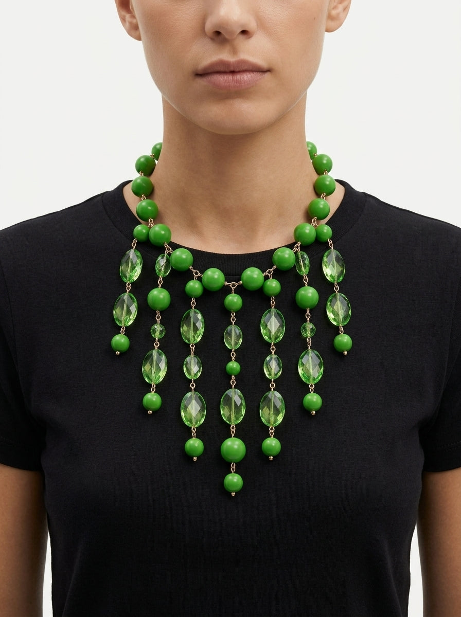 Collar Fabrizio Marcantelli Chandelier Verde Fluor