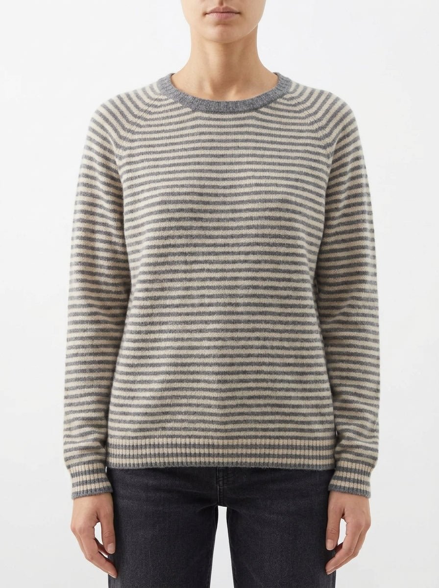 Pull à base rayé gris Milano