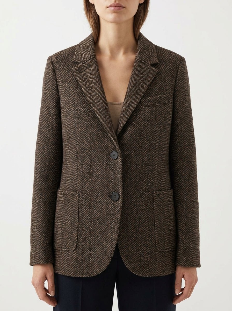 Blazer Harris Wharf London Espiga Marrón